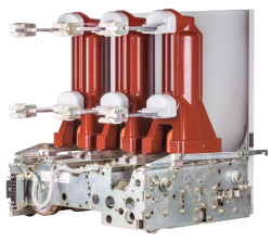 Encapsulated/embedded vacuum interrupter pole assemblies installed on Power/Vac circuit breaker